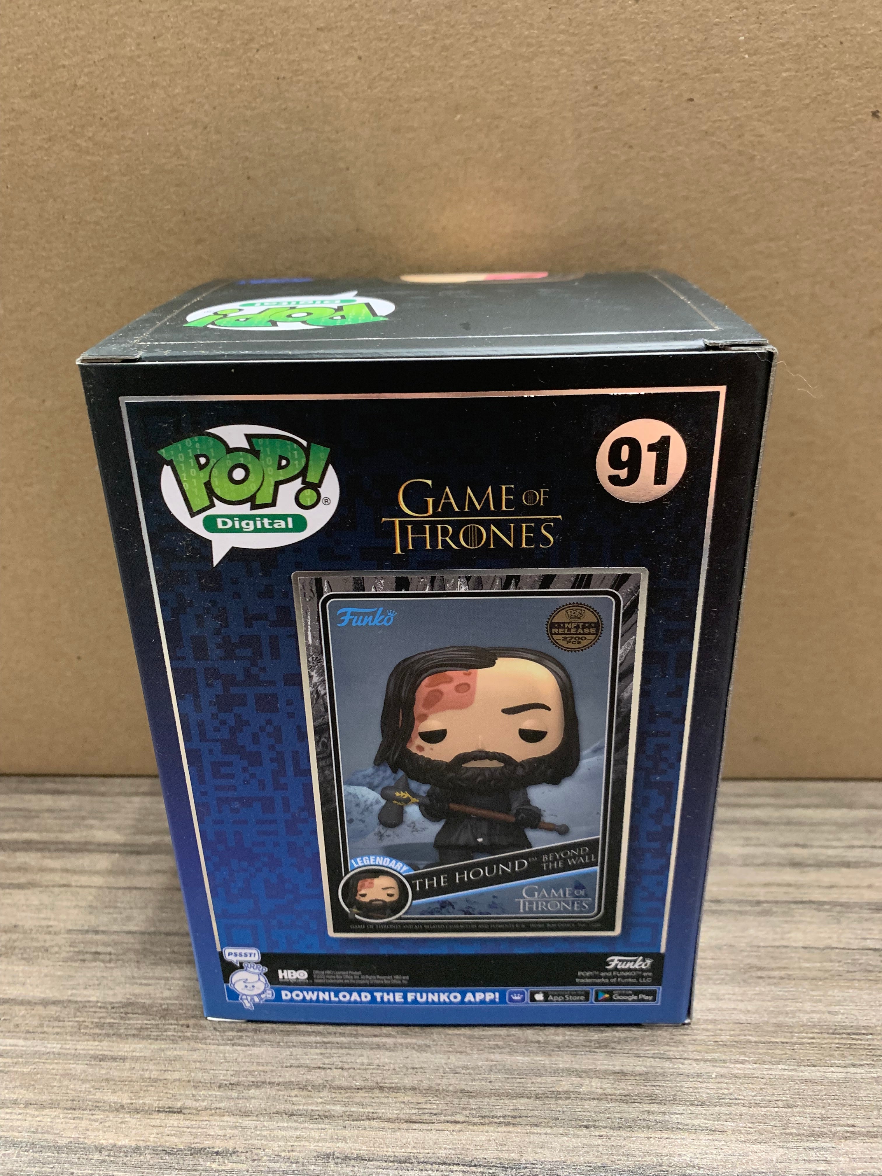 Game of Thrones The Hound Beyond The Wall NFT Funko Pop #91