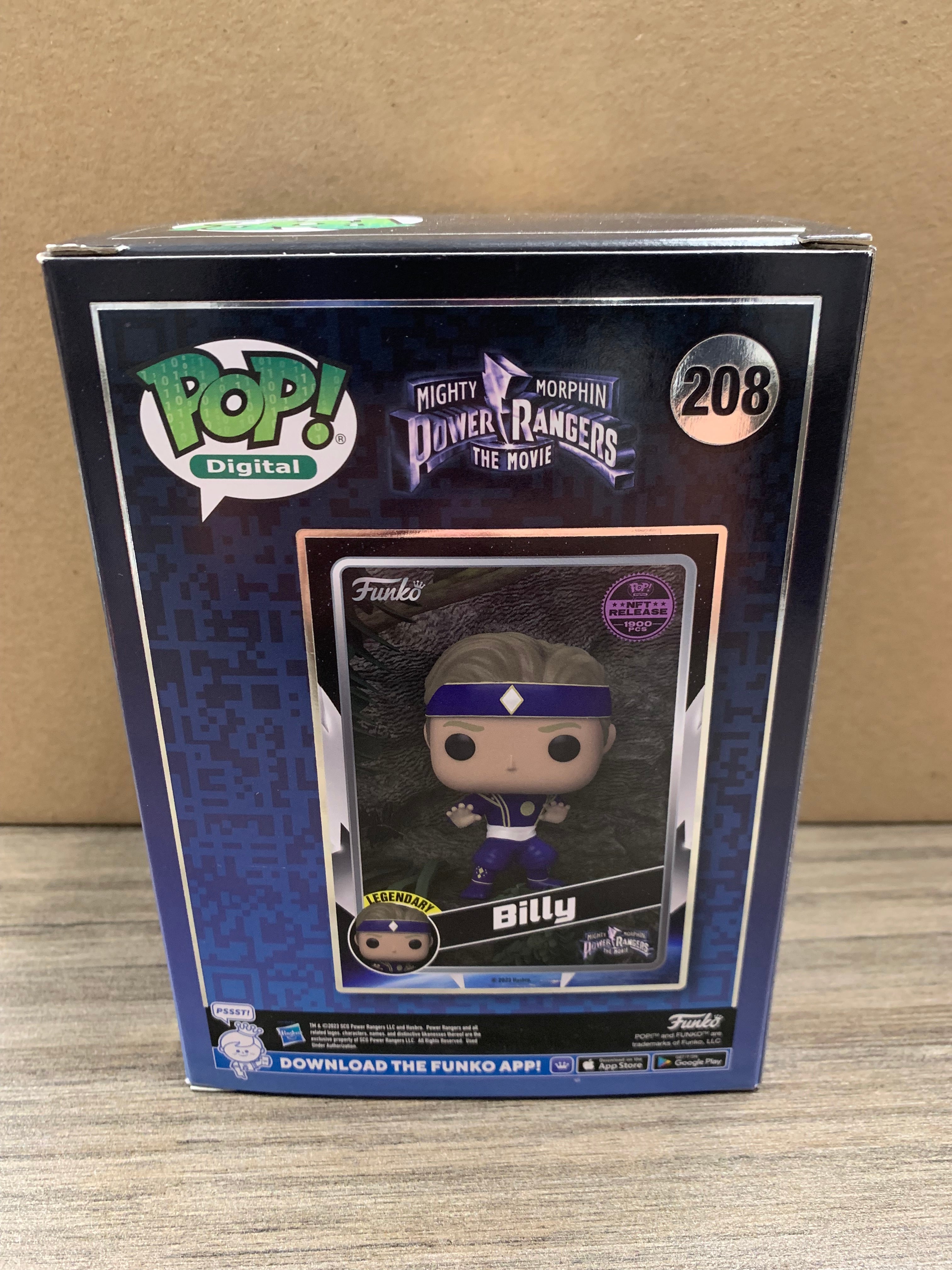 Mighty Morphin Power Rangers Billy NFT Funko Pop #208