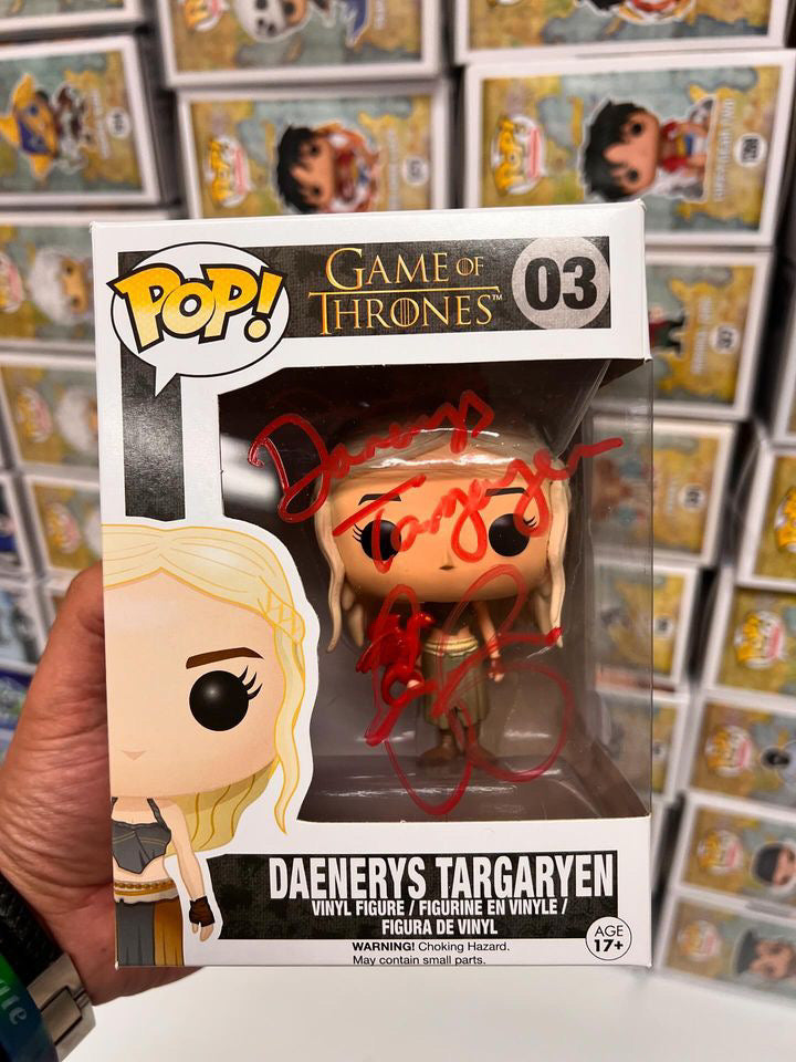 Daenerys Targaryen 03 Autographed Funko Pop by Emilia Clarke